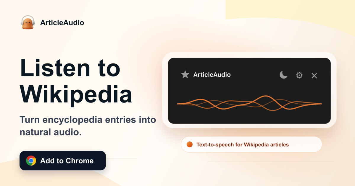 Listen to Wikipedia Articles Read Aloud — ArticleAudio